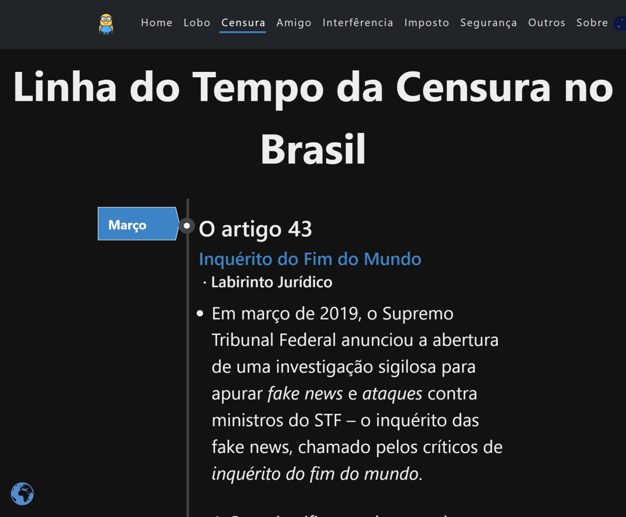 Linha de Tempo de Abusos Federais